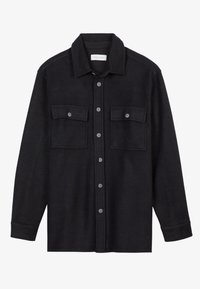 BRUSHED COTTON OVERSHIRT - Shirt - black