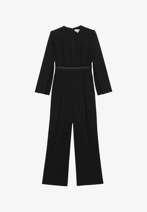 Reiss, REGULAR FIT - EVORA PLUNGE-NECK SPLIT-SLEEVE JUMPSUIT . - Jumpsuit - black