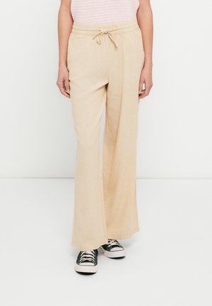 JDY WIDE - Pantalones - oatmeal melange