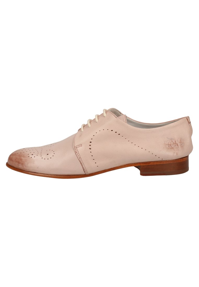 derbies femme rose pale