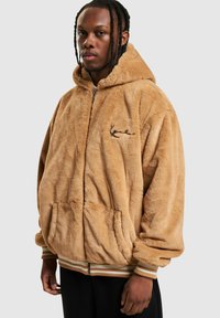 Karl Kani METAL SIGNATURE OS FUR FULL ZIP - Fleecejacka - sand