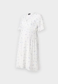 OLMROCCI CILA V NECK CALF DRESS  - Dnevna haljina - cloud dancer/light blue