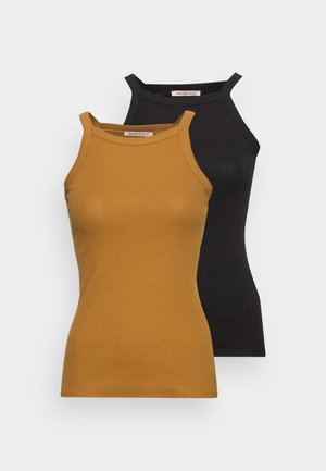 2 PACK - Top - black/khaki