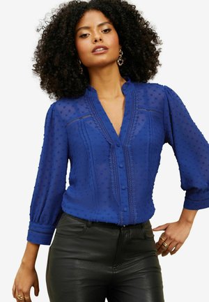3/4 SLEEVE  REGULAR FIT - Gombos blúz - blue