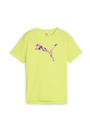 TRAIN ALL DAY ESSENTIALS CAT LOGO GRAPHIC  - Tricou cu imprimeu - lemon sherbert