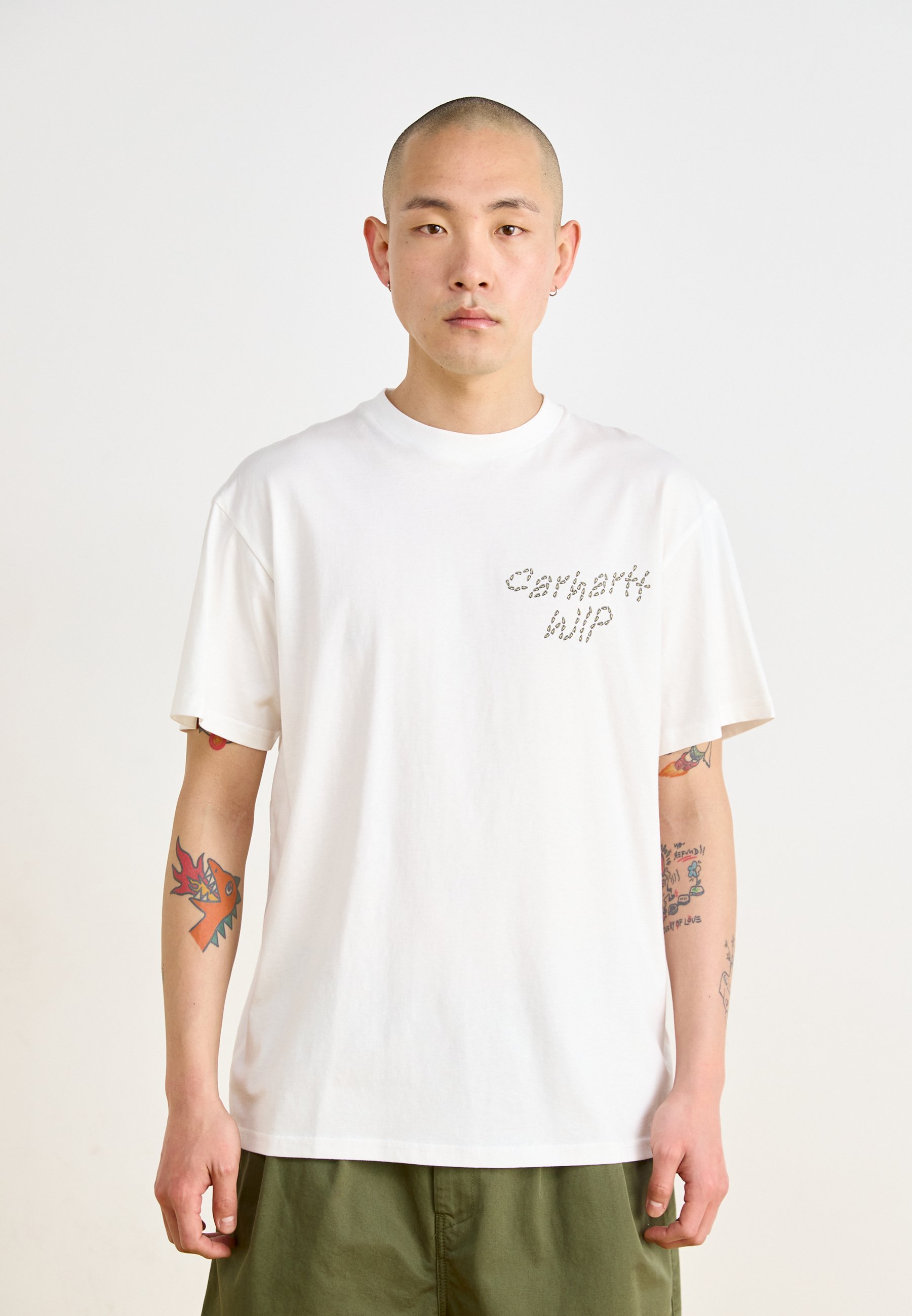 Carhartt WIP SUNFLOWER - T-shirt con stampa - white/bianco
