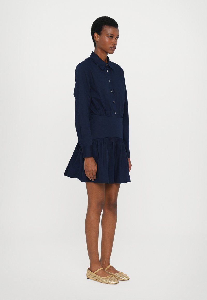 STAUD ROCCO MINI DRESS - Shirt dress - navy/dark blue - Zalando