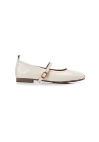 Ankle strap ballet pumps - creme
