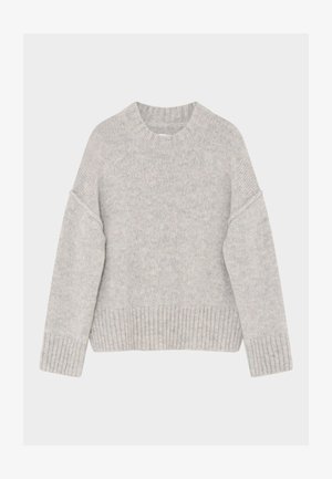 Helehall kootud kampsun soonikkoes ääre, laiade varrukate ja ümara kaelusega. Pehme tekstuuriga ja vabaajaliselt disainitud.