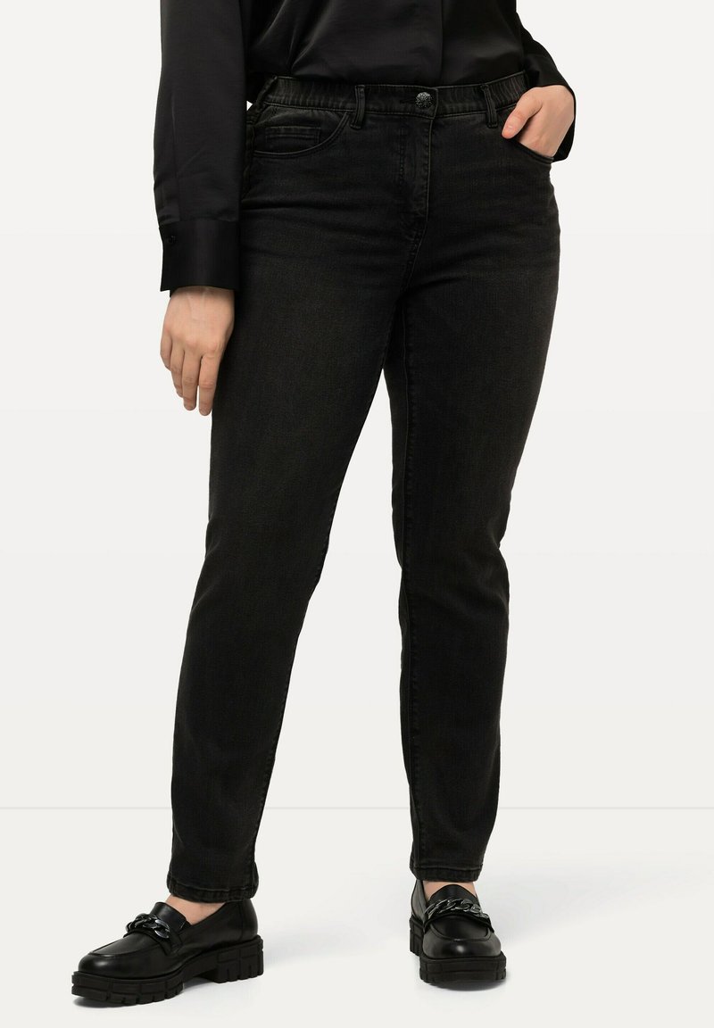 Ulla Popken Stivali Ulla Popken Jeans Denim, Nero, 36W X 32L Donna