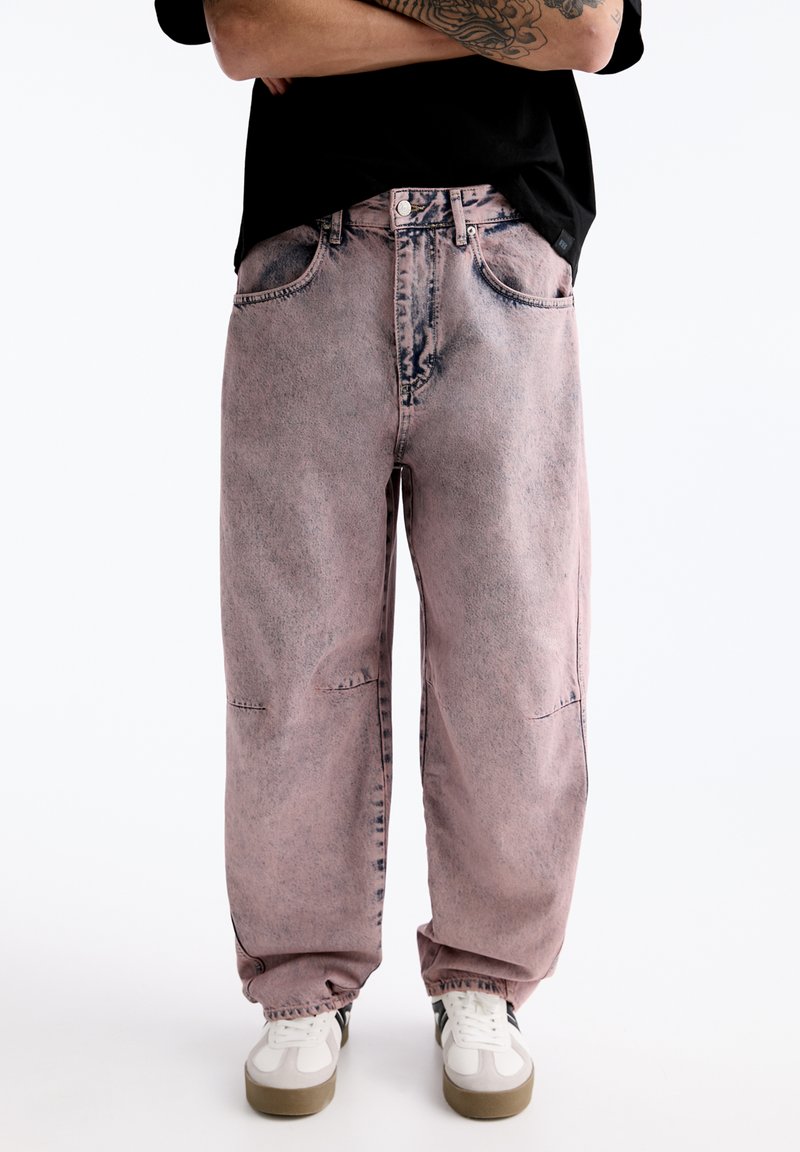 Poppi Barrel Pants- Pink Stripe