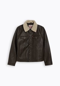 Levi's® TRUCKER COLLAR - Μπουφάν από συνθετικό δέρμα - brown