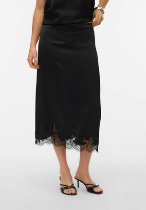 VMGINNY HOHE MIDI - A-Linien-Rock - black