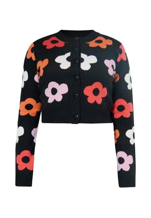 myMo Cardigan - schwarz mehrfarbig