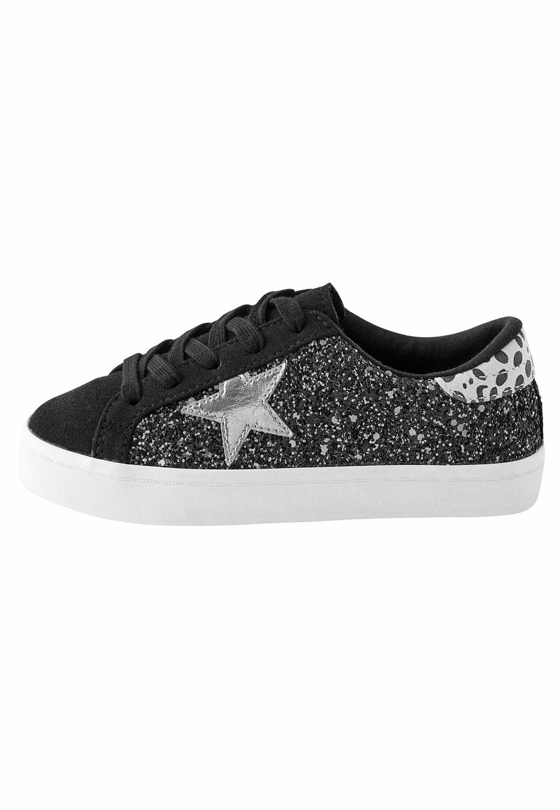 Next STAR LACE UP Sneakers black glitter/sort Zalando.dk