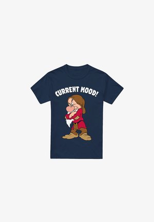 Disney, SNOW WHITE AND THE SEVEN DWARFS CURRENT MOOD GRUMPY - Print T-shirt - dark blue