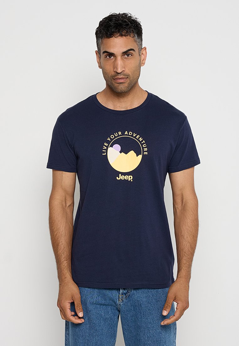 Jeep T-shirt print blauw