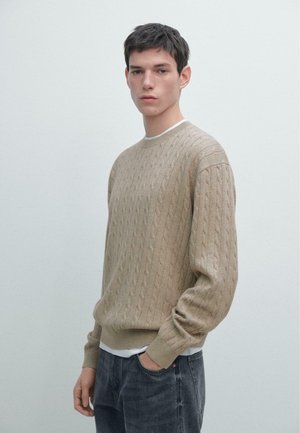 CABLE-KNIT - Pullover - sand