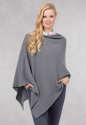 Giesswein MERINO LAMBSWOOL PONCHO - Cape - schiefer