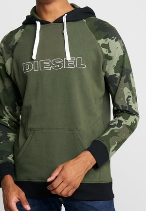 Felpa con cappuccio - olive