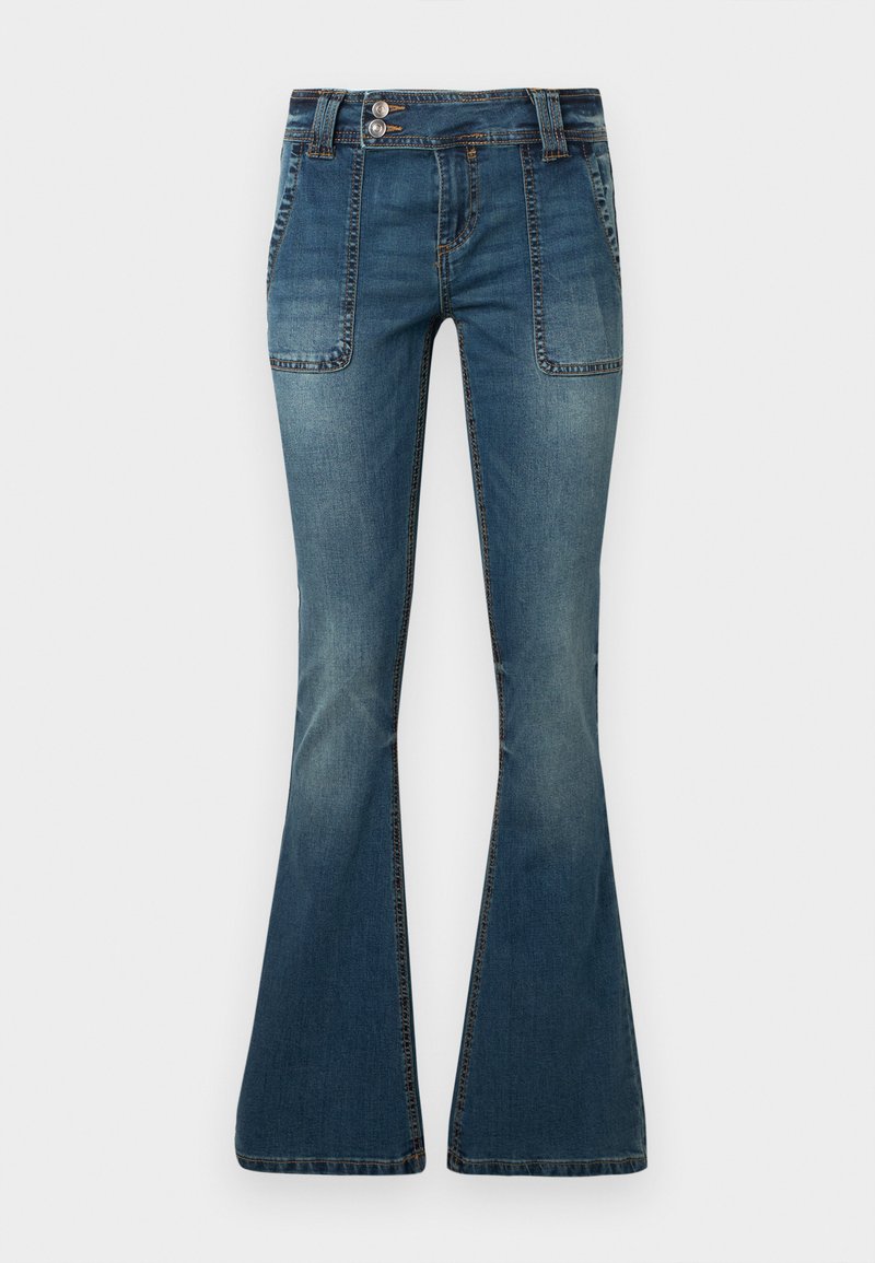 Even&Odd Flared Jeans donkerblauw denim
