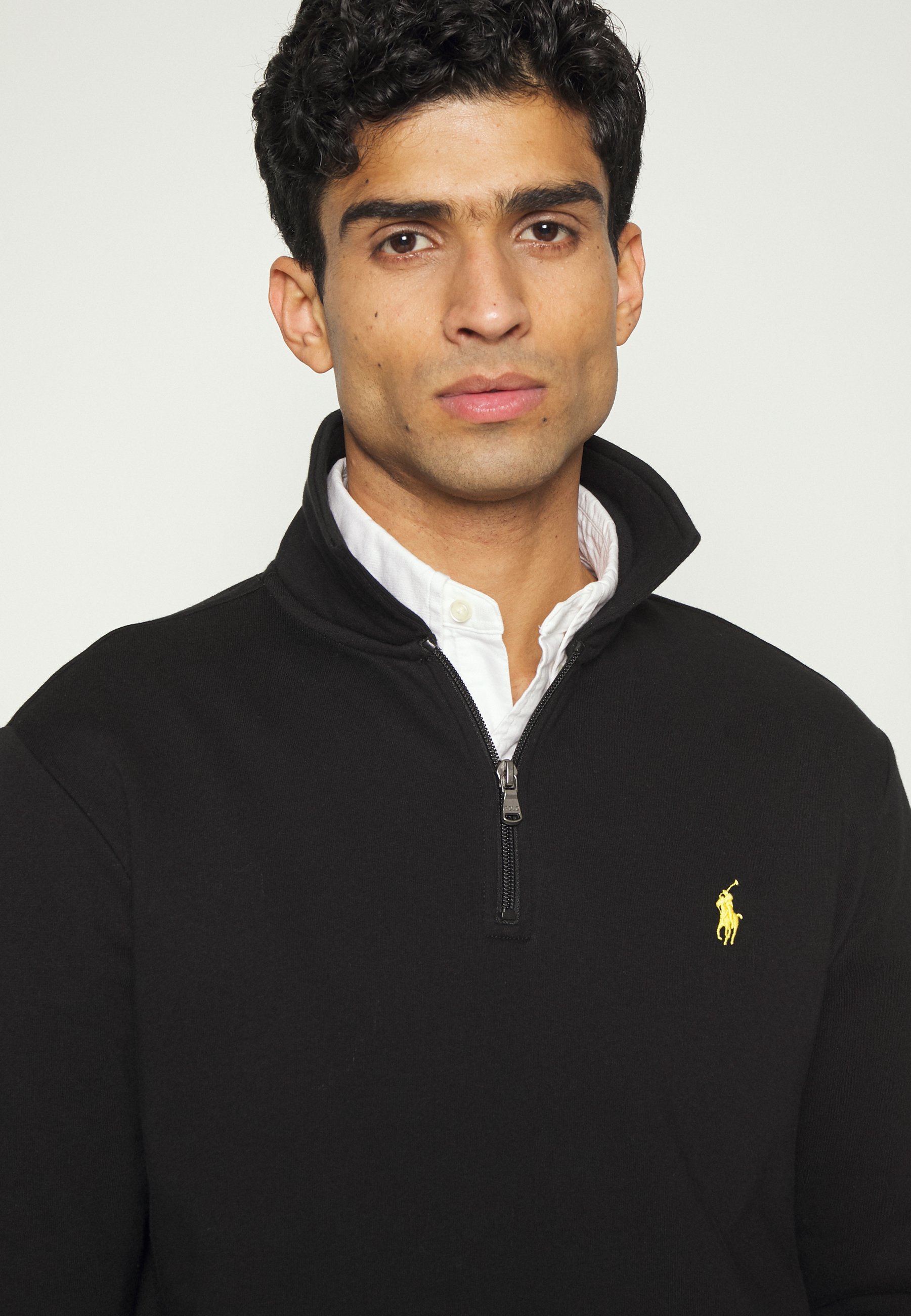 ralph lauren black half zip