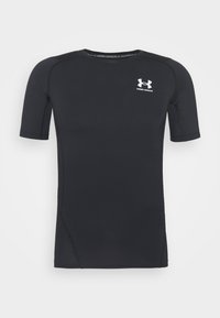 HEATGEAR - Sports T-shirt - black/white