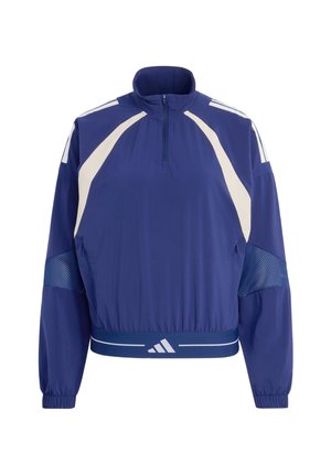 adidas Performance, HYPERGLAM 3-STRIPES COLOR BLOCK WOVEN 1/4 ZIP - Veste de survêtement - dark blue