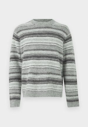 COHEN FLUFFY STRIPE CREW - Vesta - grey
