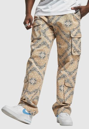 Karl Kani PAISLEY  - Cargo trousers - sand