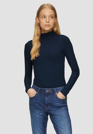 QS, Long sleeved top - tiefblau