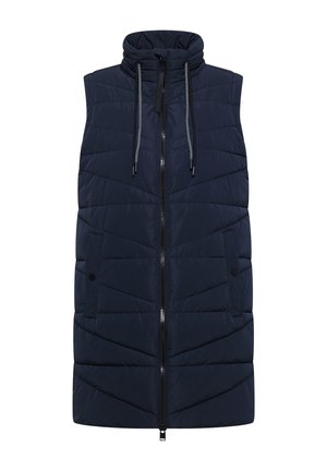 Cecil, LANGE STEPPWESTE MIT STEHKRAGEN - Smanicato - dark navy blue