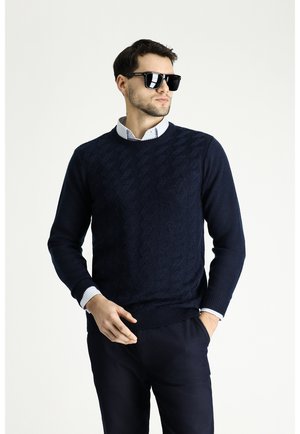 CREW NECK  - Strickpullover - dark navy blue