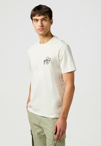 SHORT SLEEVE SMALL GRAPHIC TEE - REGULAR FIT - Print T-shirt - off white