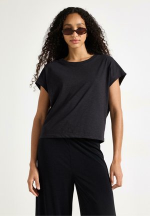 Lindex, LINDEX SHORT SLEEVED TOP LINDEX - T-shirts basic - black