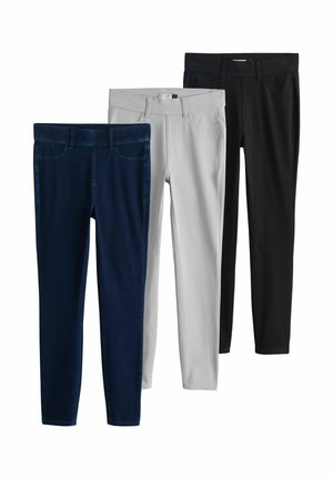 PETITE FIT - FULL LENGTH 3 PACK - Jeggings - black/rinse blue/grey