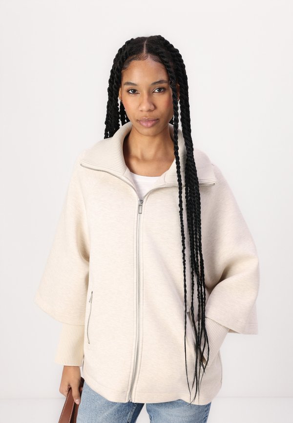 CAPE JACKET - Light jacket - sand stone beige melange2
