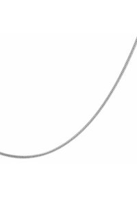 Cadena de acero inoxidable con un diseño retorcido, que presenta un acabado brillante y una estructura flexible, con una longitud aproximada de 1 metro.