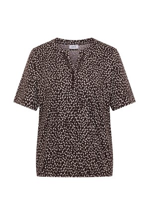 Cecil, T-SHIRT MIT SPLIT NECK UND PRINT - Printtipaita - brown cacao