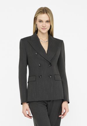DOPPIOPETTO GESSATO - Cappotto corto - grigio scuro