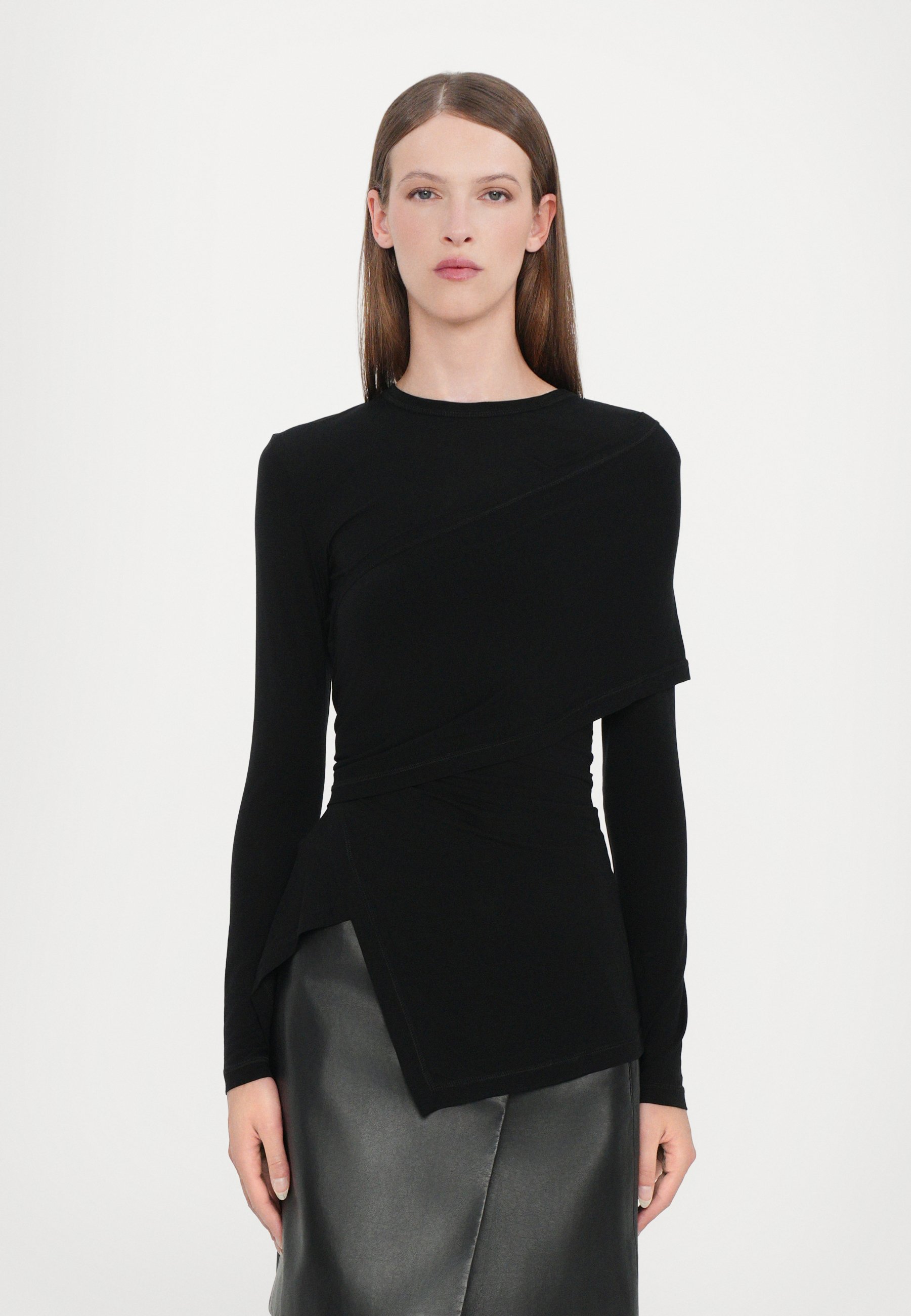 Helmut Lang 2004 タートルネック　トップ　カフススリーブ　黒 Helmut Lang PROTECTION - Long sleeved top - black - Zalando.co.uk