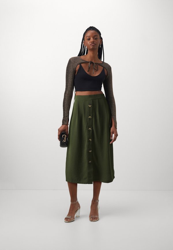VITIFF MIDI BUTTON SKIRT - A-line skirt - kalamata2