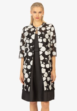 Short coat - schwarz-weiß
