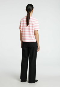 Selected Femme SLFESSENTIAL STRIPED BOXY TEE - T-shirt print - bleached mauve