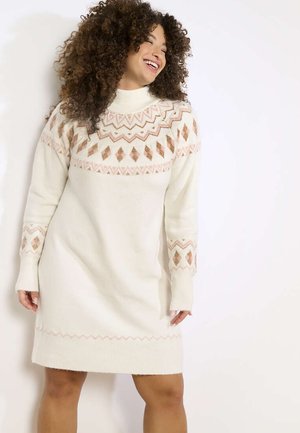 LolaLiza JACQUARD - Džemperkleita - beige chine