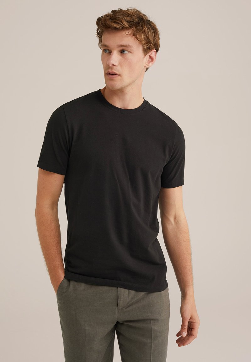 WE Fashion - T-Shirt basic - black, Vergrößern