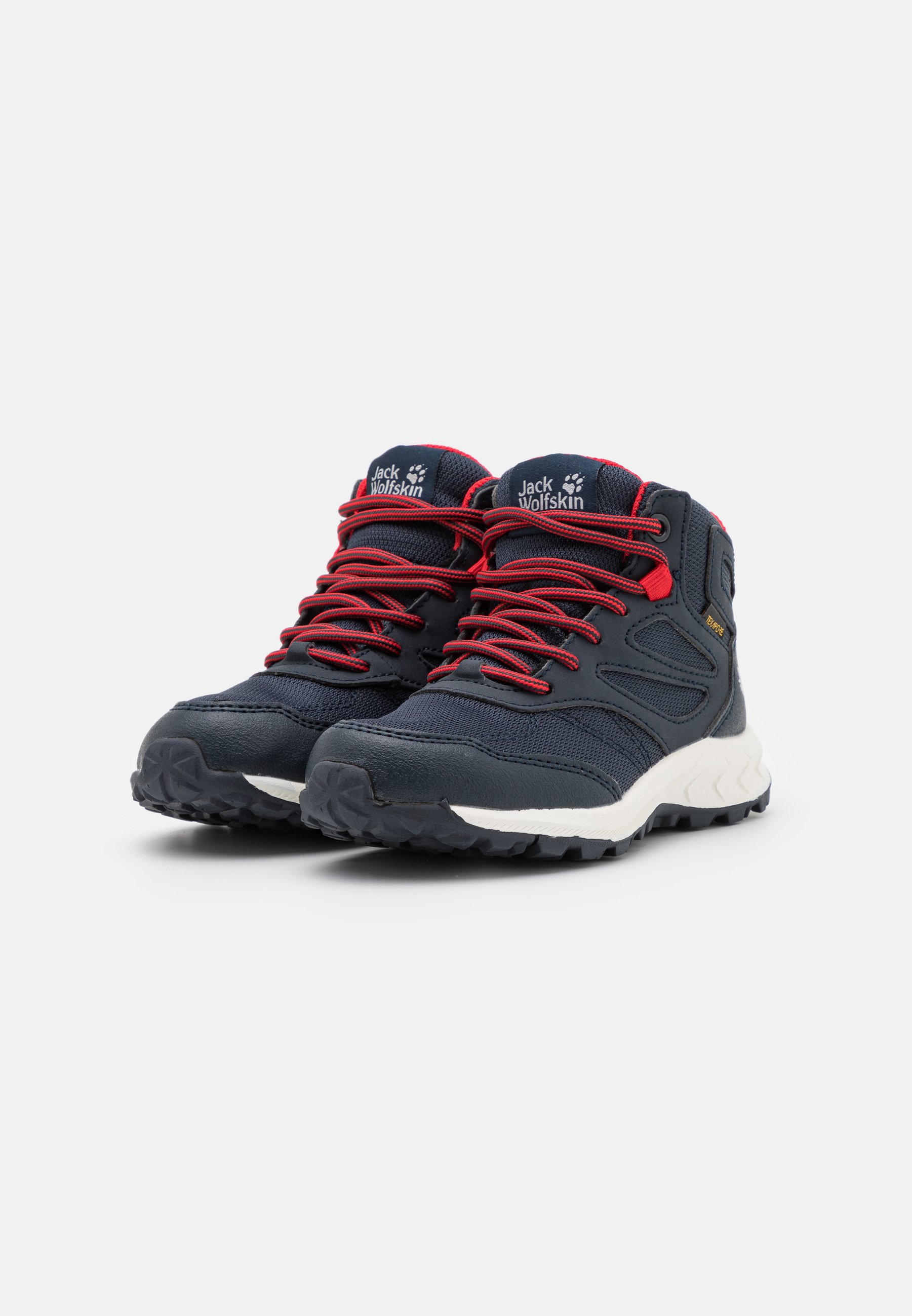 Jack Wolfskin Woodland Texapore Mid Kids Hiking Boot - Blue UK 3.5