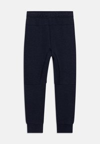 Marineblaue, taillierte Jogginghosen aus Baumwollmix. Mit elastischem Bund, Bündchen an den Knöcheln und Einsatzdetails an den Beinen.
