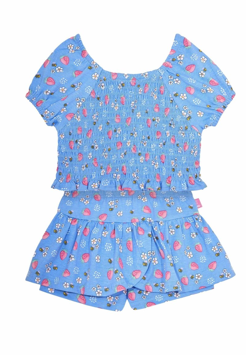 JoJo Maman Bébé 2-PIECE STRAWBERRY BEE SMOCKED SET - REGULAR FIT - Trapecinis sijonas - blue