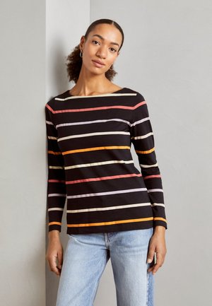T-shirt Slim à Manches Longues Et Col Montant - Violet | S.Oliver